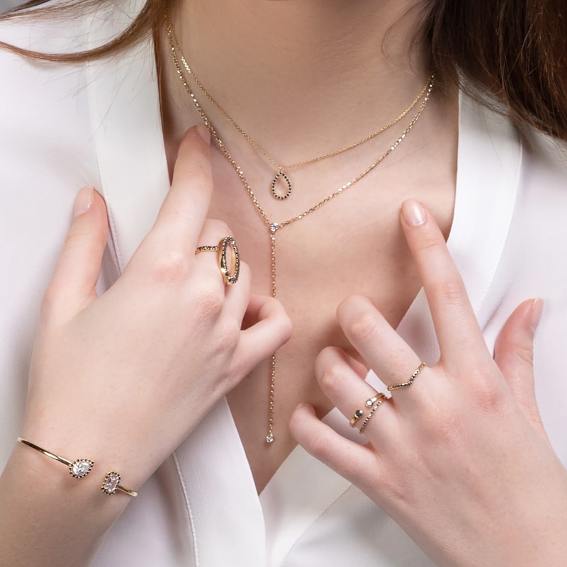 Pearl bangle roségoud